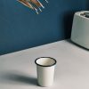 Homewares Crane Living | Nautical-Enamel-Cup-With-Blue-Edge