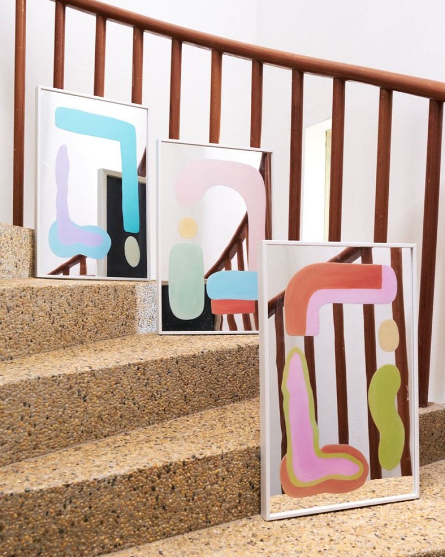 Furniture Crane Living | Cassatt Abstract Art Mirror