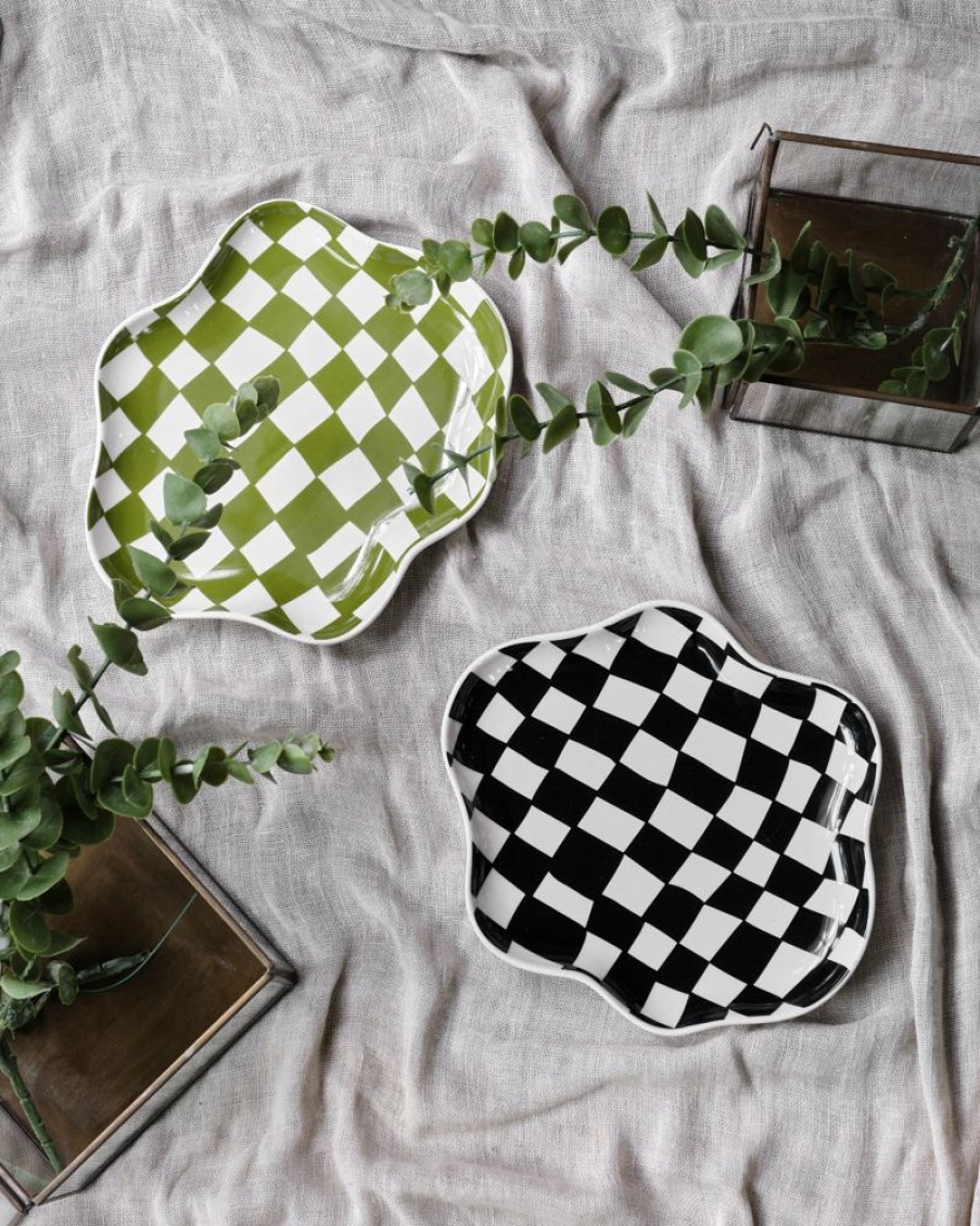 Homewares Crane Living | Wavy Squares Plate